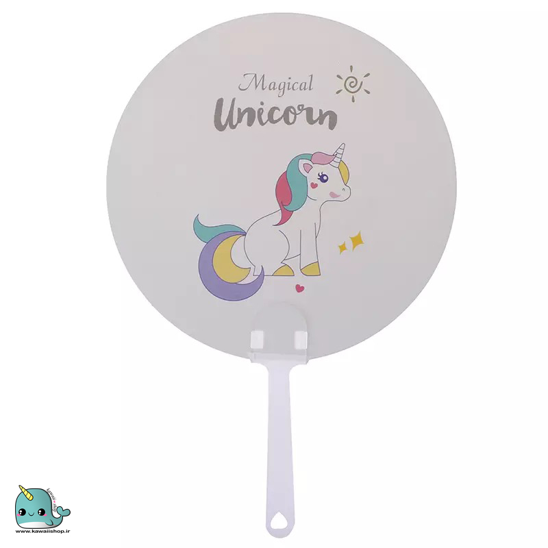 بادبزن دستی طرح یونیکورن